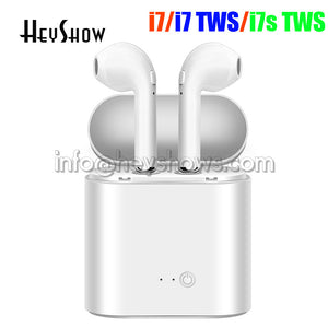 i7 i7s TWS Wireless Bluetooth Earphones In-Ear Music Earbuds Mic Stereo Mini Headset With Charging Box for Phone Android iphone Retail Box